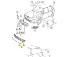 VAG NAUJAS ORIGINALUS VW POLO 2010-2014 PRIEKINIS BAMPERIS APATINIS GROTELĖ Juodas SU CHROMO APDAILAI