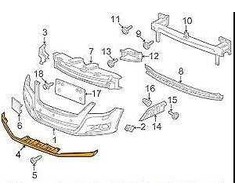 VAG NAUJAS ORIGINALUS VW TIGUAN 07-11 PRIEKINIS BUFERIS APATINIS SATINO Juodas SPOILERIS 5N08059039B9