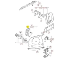 VAG NAUJAS ORIGINALUS VW TOUAREG 03-10 IŠORINIS GALINIS ŽIBINTO KORPUSAS KAIRĖS PUSĖS N/S 7L6945257F