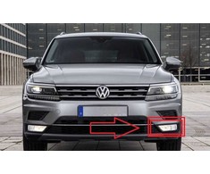 VAG NAUJAS ORIGINALUS VW TOUAREG 15-17 PRIEKINIS BUFERIS K/S KAIRĖS APATINĖS RŪKO ŠVIESOS GROTELĖS PARUOŠTAS