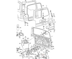 VAG NAUJAS ORIGINALUS VW TRANSPORTER T5 10-17 GALINIS BAGAŽO DANGČIO UŽRAKTAS 7H0827505K9B9