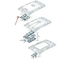 VAG Naujas VOLKSWAGEN TIGUAN AD1 Priekinis viršutinės konsolės dangtis 5NA867927RM5