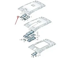 VAG Naujas VOLKSWAGEN TIGUAN AD1 Priekinis viršutinės konsolės dangtis 5NA867927RM5