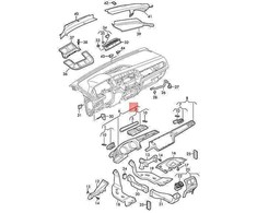 VAG NAUJAS VW TOURAN 5T1 VENT SATIN Juodas/Baltas 5TB819110ICX ORIGINALUS