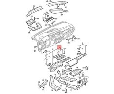 VAG NAUJAS VW TOURAN 5T1 VENT SATIN Juodas/Baltas 5TB819110ICX ORIGINALUS