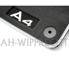 VAG NAUJOS ORIGINALIOS AUDI A4 01-09 PRIEKINĖS PREMIUM JUODOS TEKSTILĖS GRINDŲ MATS LHD 8E1061275P