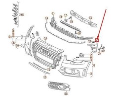 VAG OEM AUDI A1 8X PRIEKINIS BAMPERIO DANGTIS KAIRĖS PUSĖS GALAS 8X0807151A ORIGINALUS