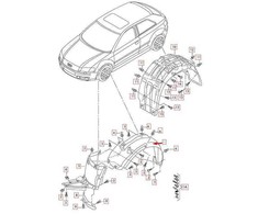 VAG OEM AUDI A3 8PA PRIEKINE KAIKAROS APDAILA SPLASH ŠALMAS 8P0821171G ORIGINALI 2013