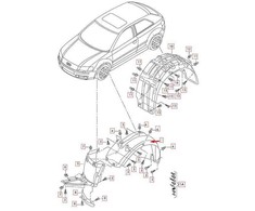 VAG OEM AUDI A3 8PA PRIEKINE KAIKAROS APDAILA SPLASH ŠALMAS 8P0821171G ORIGINALI 2013