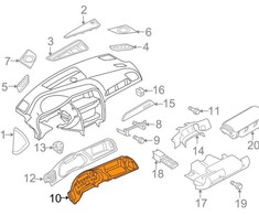 VAG OEM AUDI A4 B8 PRIEKINIS SKAITLIUKŲ KORPUSAS LHD 8K1857735 ORIGINALUS 2014