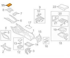 VAG OEM AUDI A6 C7 PRIEKINIS CIGAREČIŲ DĖKLAS APDAILA 4G0863440AD1NK 4G0863440AD 1NK ORIGINALUS