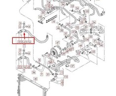 VAG OEM AUDI Q7 4L VARIKLIO AUŠINIMO RADIATORIAUS ŽEMAS ŽARNAS PIPE 7L0122051C ORIGINALUS 2015