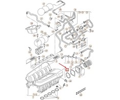 VAG OEM AUDI R8 42 KLESTIŲ KORPUSO GASKET SEAL 07L133073F ORIGINALUS