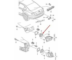 VAG OEM VW JETTA MK6 GALINIS DEŠINIS ŽIBINTAS VIDINIS GINTARAS 5C6945260A ORIGINALUS 2013