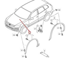 VAG OEM VW TOUAREG 7P PRIEKINE KAIKAROS KAPOTAS RATO DANGTIS FORMAVIMAS 7P6853717GGRU ORIGINALUS