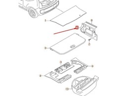 VAG OEM VW UP BAGAŽO SKYRIAUS GRINDŲ DEŠINIO MONTAVIMO BLOKAS 1S0858832F82V ORIGINALUS