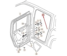 VAG ORIGINAL Durų sandariklis vidinis OEM VW Amarok 2H7839911G9B9