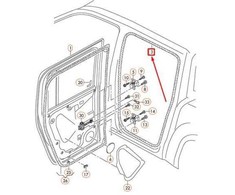 VAG ORIGINAL Durų sandariklis vidinis OEM VW Amarok 2H7839911G9B9