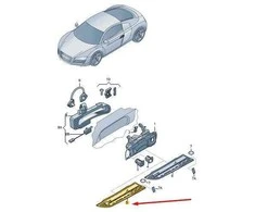 VAG Originali apdailos plokštė durų rankenai AUDI R8 424837240CGRU