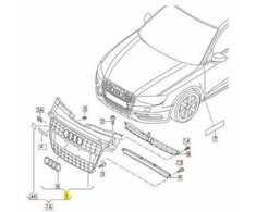 VAG Originali Audi A4 radiatoriaus grotelės akmens pilkos spalvos 2007- 8K0853651E1QP