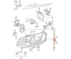 VAG Originali dangtelio dangtelis kairėje VW Touareg 7P5 7P0941607B