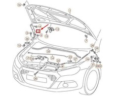 VAG Originali dangtelio vyrių kairė VW Scirocco 1K8823301E