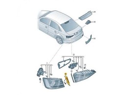 VAG Originali galinė žibinto apdaila dešinė AUDI 8V5945254A