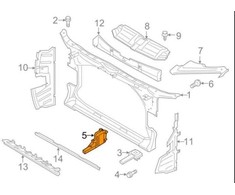 VAG Originali kairė atrama AUDI A6 Avant S6 Quattro A7 Sportback Rs6 4G0805527A