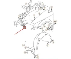 VAG Originali laikiklis kairėje VW Touran 1T0821135B