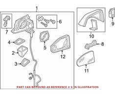 VAG Originali OEM durų veidrodžio tvirtinimo rinkinys Audi 4M0898011