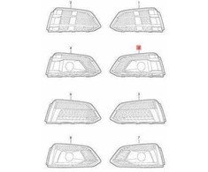 VAG Originali Oro Gido Grotelė Juoda AUDI A5 8W Sportback S5 8W6807681C9B9