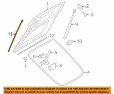 VAG Originali sandarinimo guma kairėje gale AUDI Audi Ttrs kupė kabrioletas Tt Tts 8J8827359