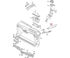 VAG Originali šoninė dalis kairiojo viršutinio ratų gaubto VW Scirocco 1K8809145