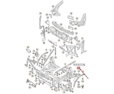 VAG Originali šoninė dalis ratų korpusui kairėje AUDI R8 420805861E