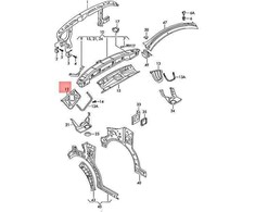 VAG Originali uždanga kairėje VW Campmobile Typ2 Transp. Lt Campmobile-T5 T6 7H0805207A