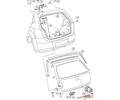 VAG Originalus AIRBAG emblema galinėje 6C0853617