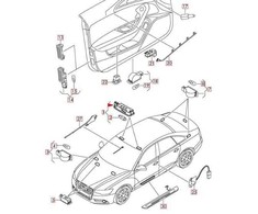 VAG Originalus AUDI A5 S5 kabriolet A6 interjero apšvietimas O/S 4H0947105C