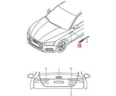 VAG Originalus AUDI A5 S5 kabrioletas kupė sportback Audi Sp. apdaila dešinė 8W6853602GT94