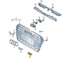 VAG Originalus AUDI A5/S5 priekinio grotelių laikiklis ultragarso jutikliui juodas 8W6919267A3FZ