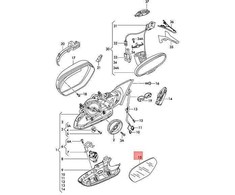 VAG Originalus AUDI A6 veidrodžio stiklas konveksinis su laikikliu 4G0857535F