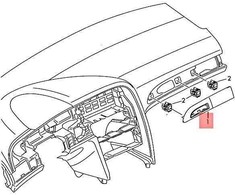 VAG Originalus AUDI Q7 4LB apdaila su emblemą aliuminio 'Trigon' 4L1853190CAR8