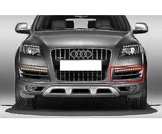 VAG Originalus AUDI Q7 Facelift 2010-2015 Priekinis Bamperis Išorinis Grotelės Satino Juodas Kairysis