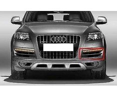 VAG Originalus AUDI Q7 Facelift 2010-2015 Priekinis Bamperis Išorinis Grotelės Satino Juodas Kairysis
