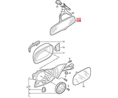 VAG Originalus AUDI vidaus veidrodis antiakluminis Soul Juodas 4F0857511AA4PK