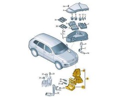 VAG Originalus Audi Volkswagen Q7 Touareg \"+\" Slave Start Lizdas Modulis