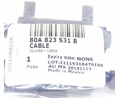 VAG Originalus Bowdeno kabelis centras AUDI Q5 80A823531B