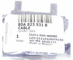 VAG Originalus Bowdeno kabelis centras AUDI Q5 80A823531B