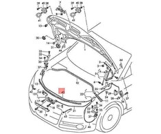 VAG Originalus dangtelio užraktas AUDI Audi Ttrs kupė kabrioletas 8J0823530C