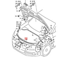 VAG Originalus dangtelio užraktas AUDI Audi Ttrs kupė kabrioletas 8J0823530C