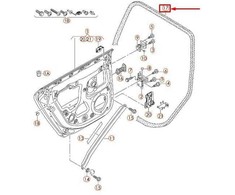 VAG Originalus durų sandariklis vidinis AUDI A3 S3 Sportback Lim. Quattro. Rs3 8P4833721A28P